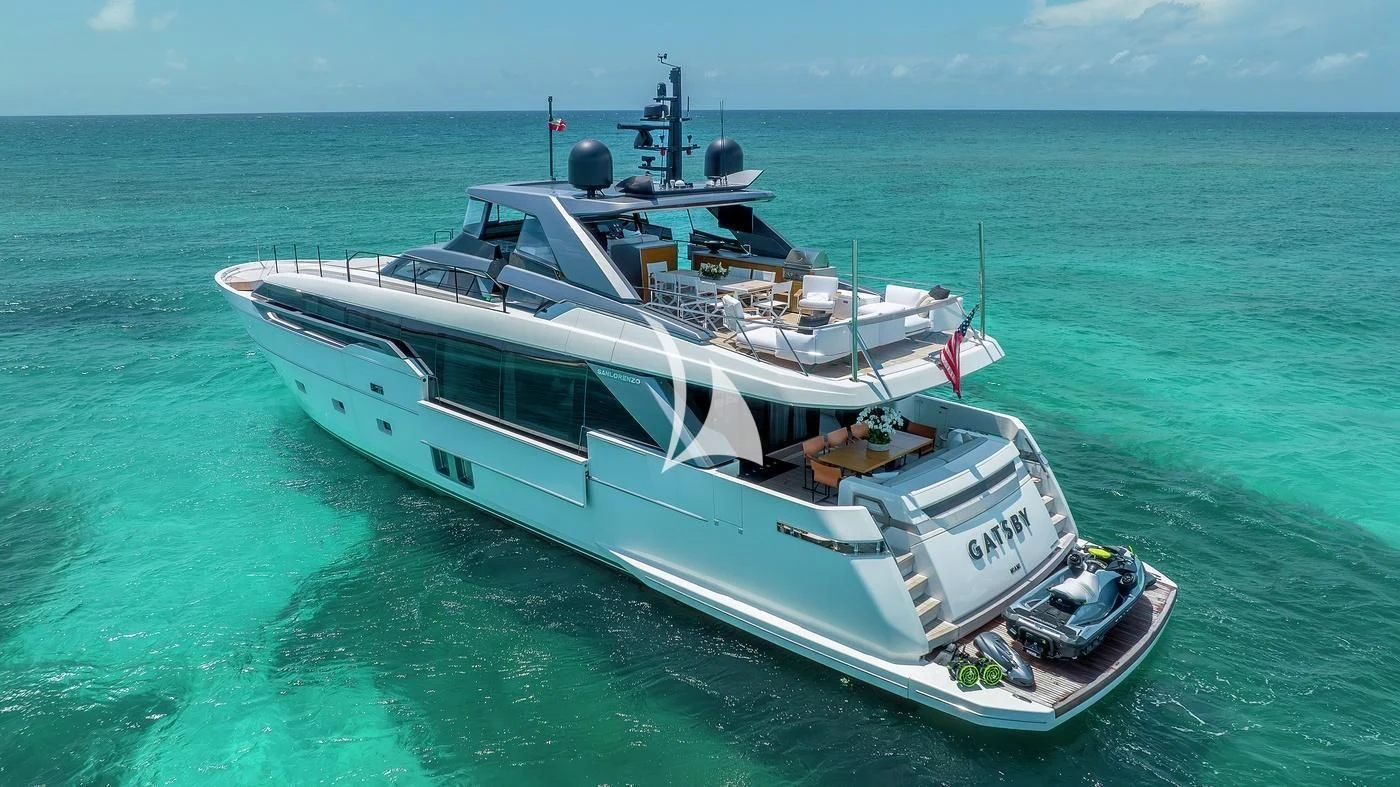 a boat in the water aboard GATSBY Yacht for Charter
