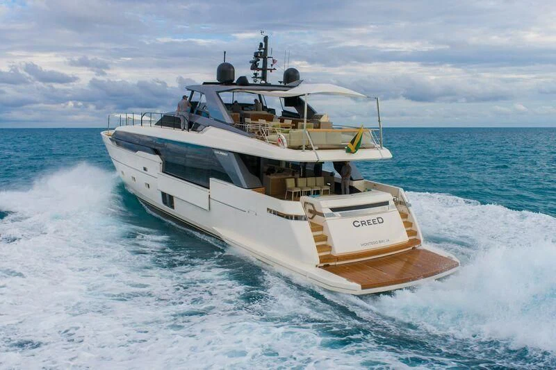 a boat on the water aboard GATSBY Yacht for Charter