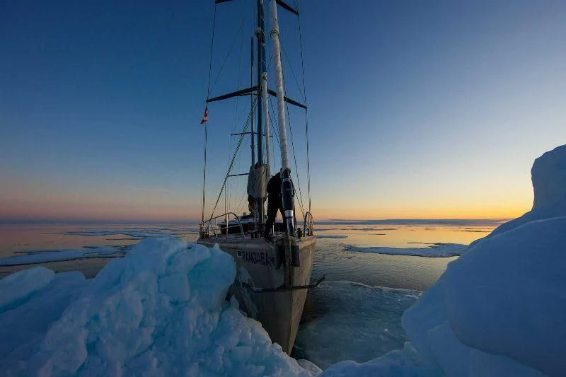 a boat on the water aboard PANGAEA Yacht for Sale