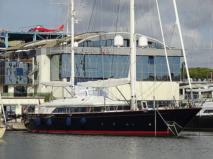 a large boat docked aboard IS A ROSE Yacht for Sale