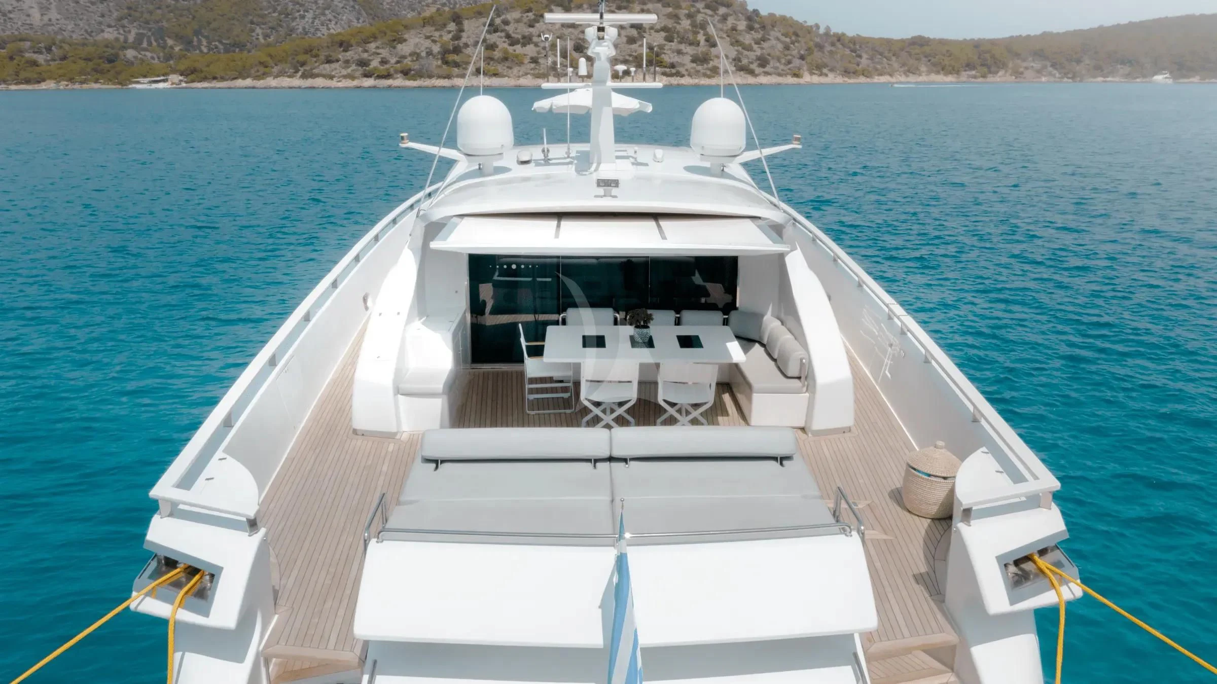 a boat on the water aboard MAC Yacht for Sale