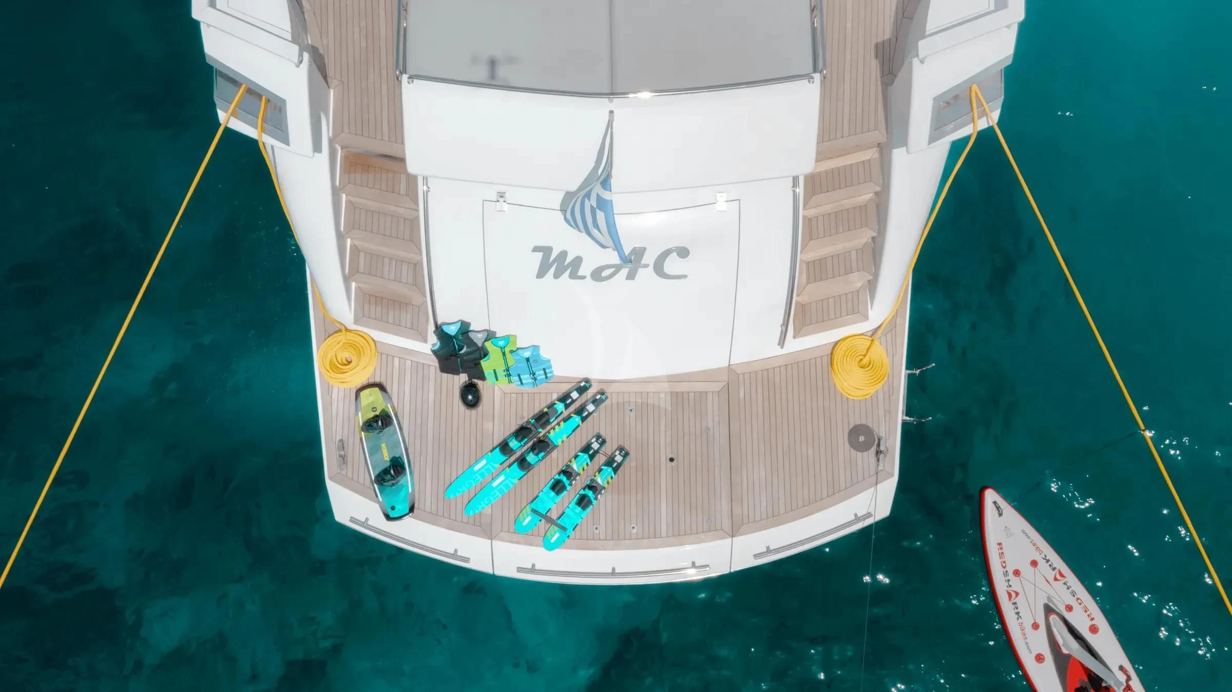 a satellite above the ocean aboard MAC Yacht for Sale