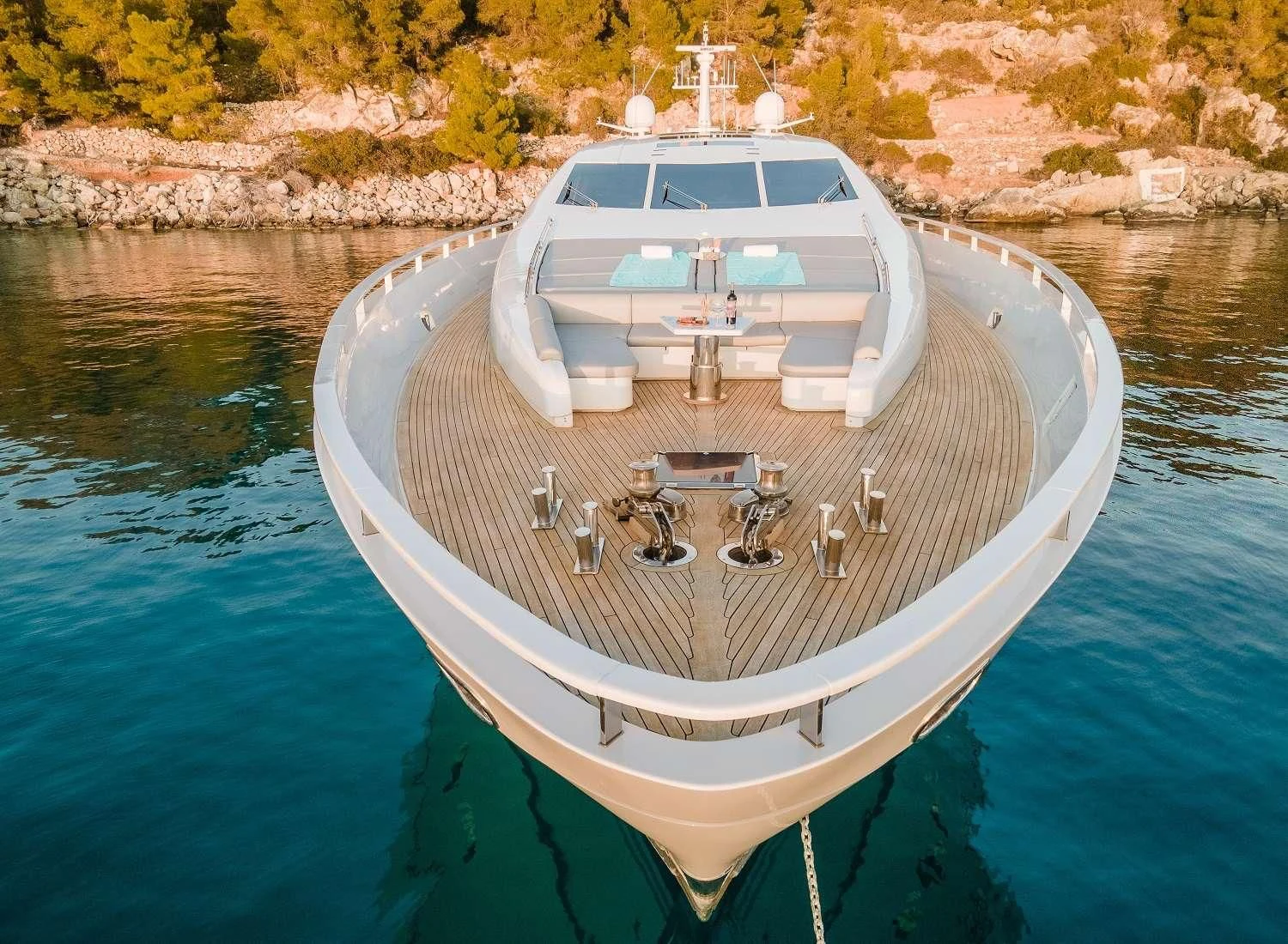 a boat in the water aboard MAC Yacht for Sale