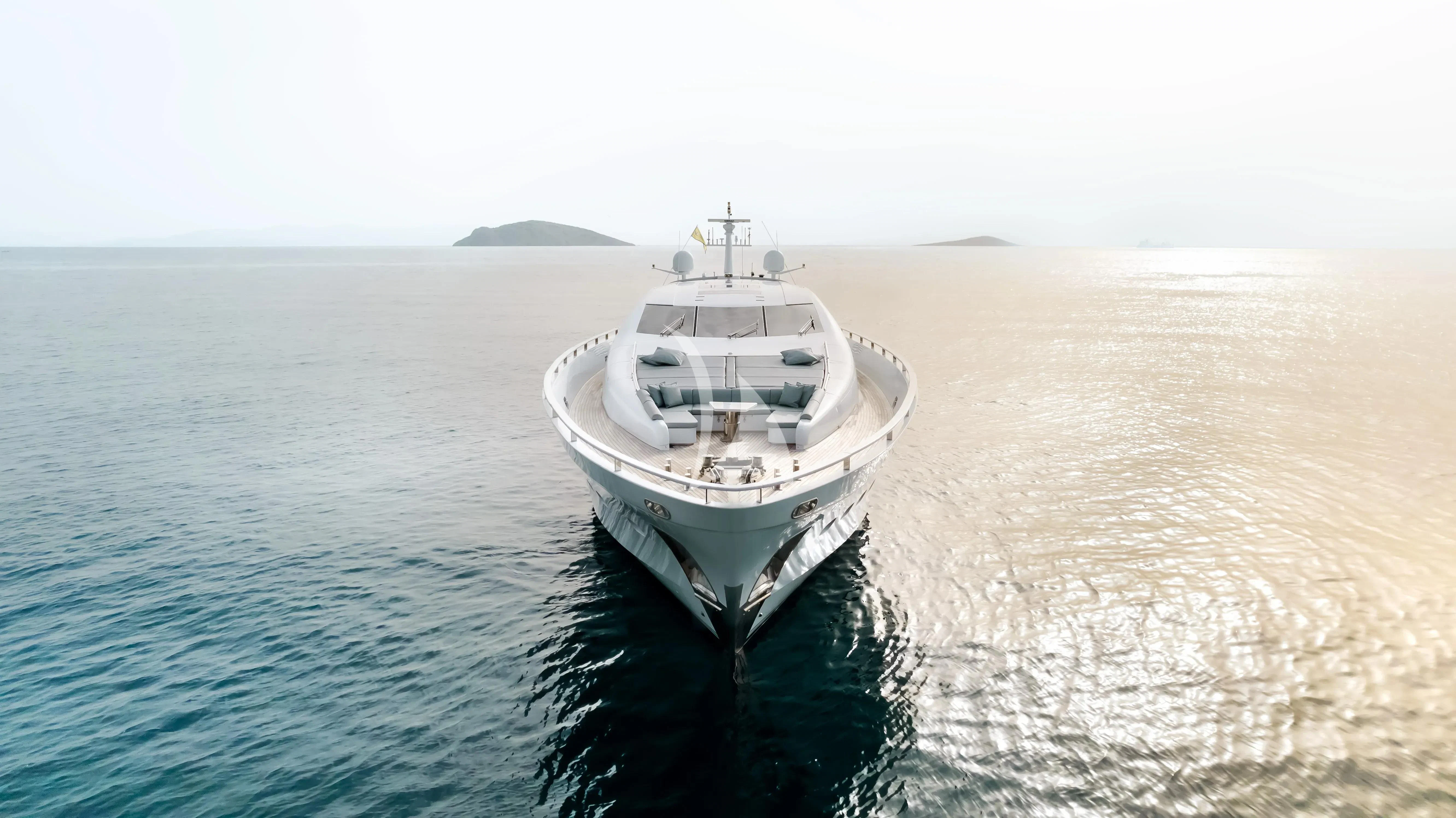 a boat in the water aboard MAC Yacht for Sale