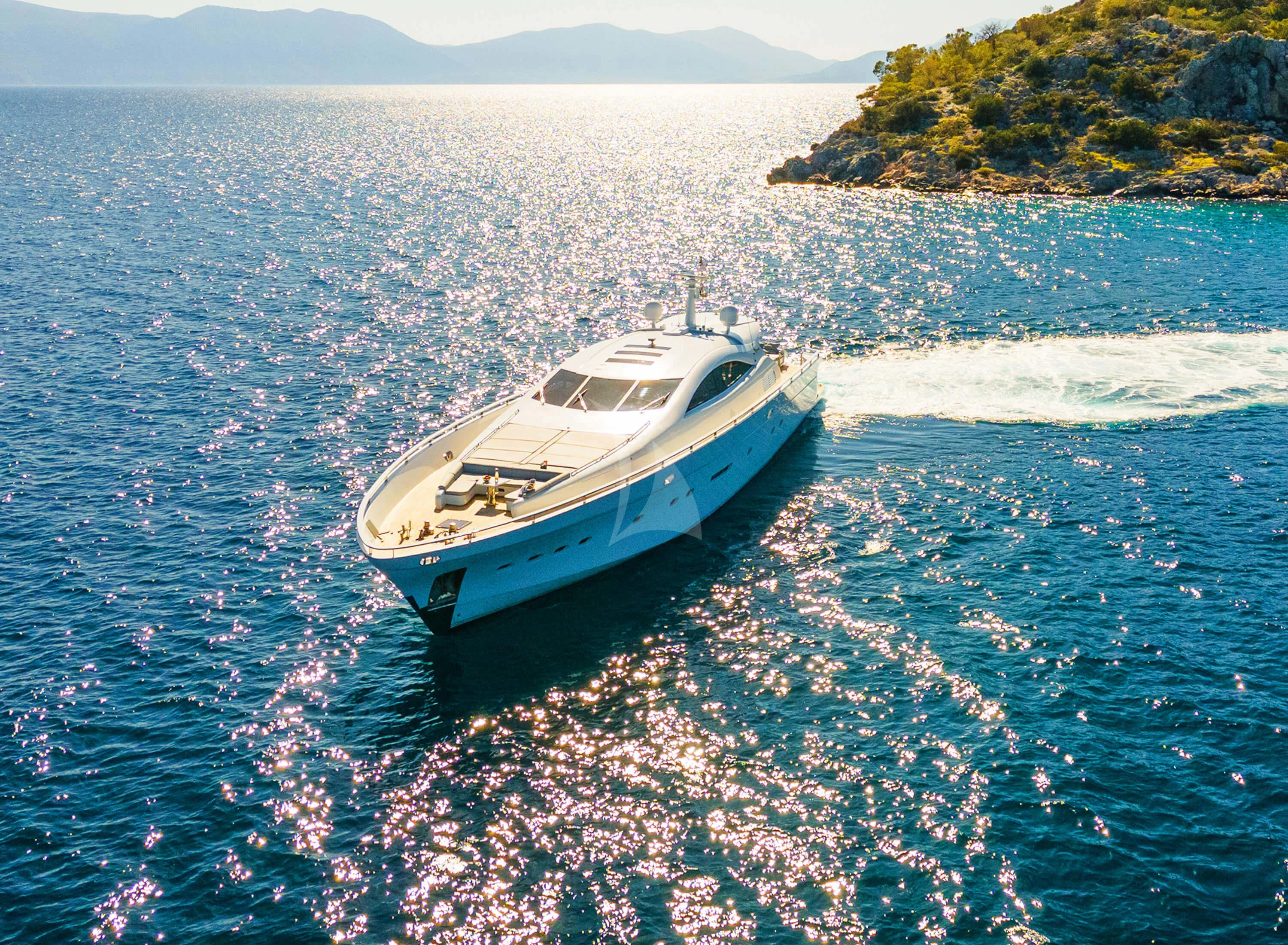 a boat on the water aboard MAC Yacht for Sale