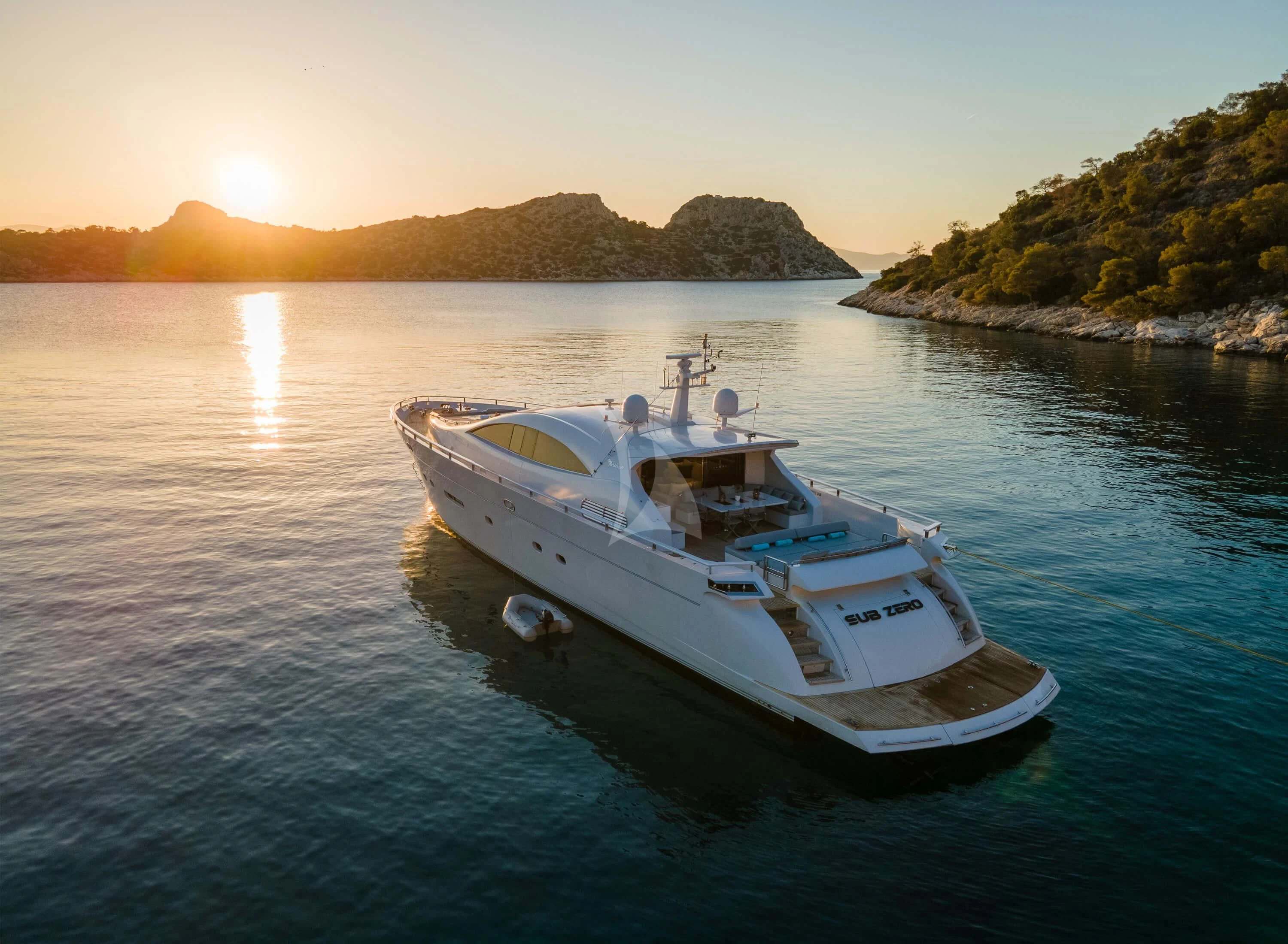 a boat on the water aboard MAC Yacht for Sale