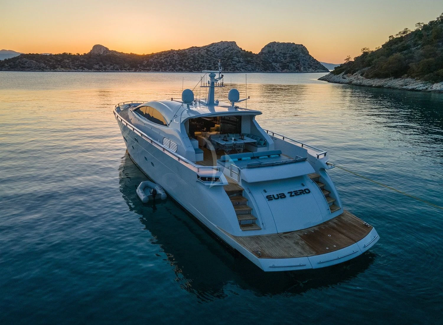 a boat in the water aboard MAC Yacht for Sale