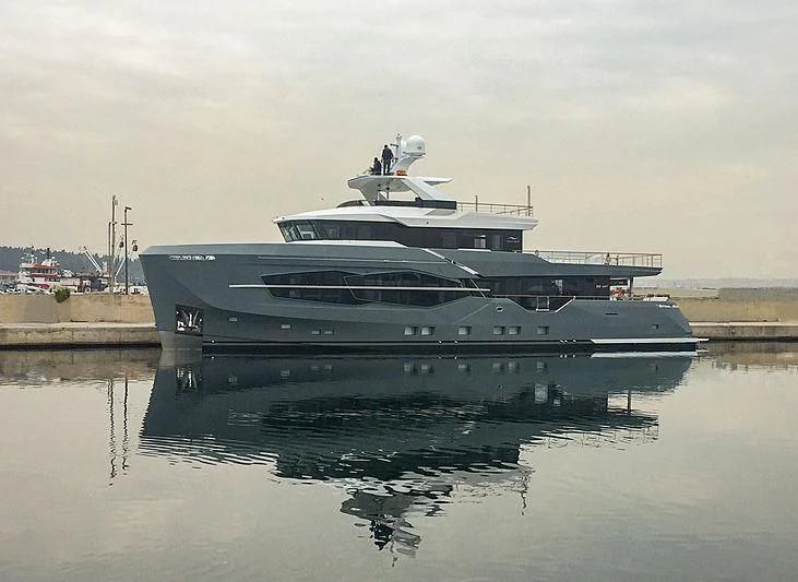 a boat on the water aboard Q.M Yacht for Sale