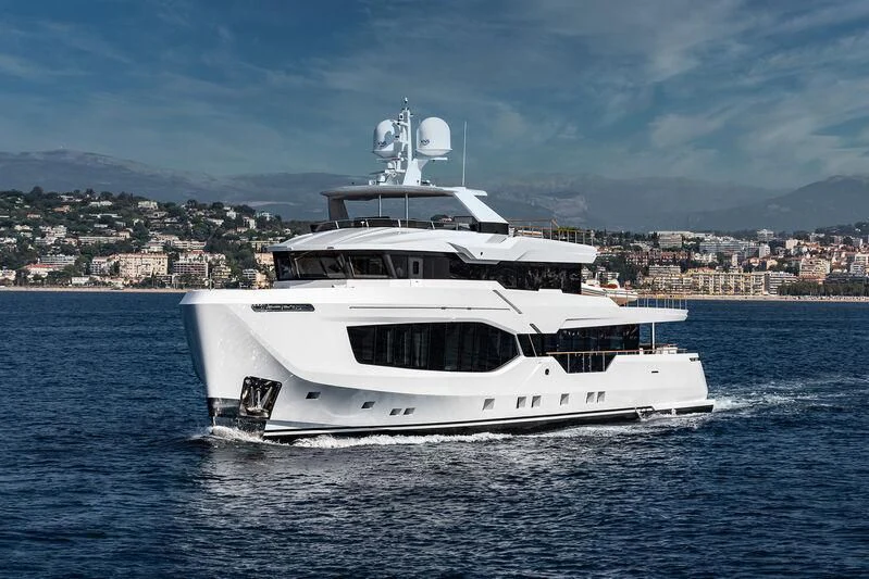 a boat on the water aboard ALAIA Yacht for Sale