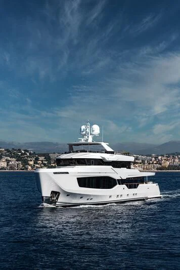 a boat on the water aboard ALAIA Yacht for Sale