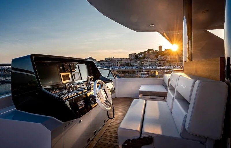 inside of a car aboard ALAIA Yacht for Sale