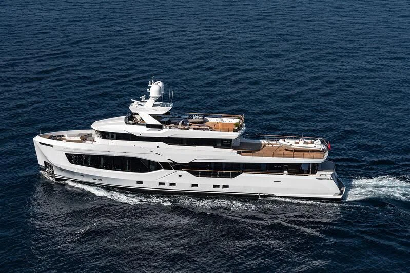 a boat on the water aboard ALAIA Yacht for Sale