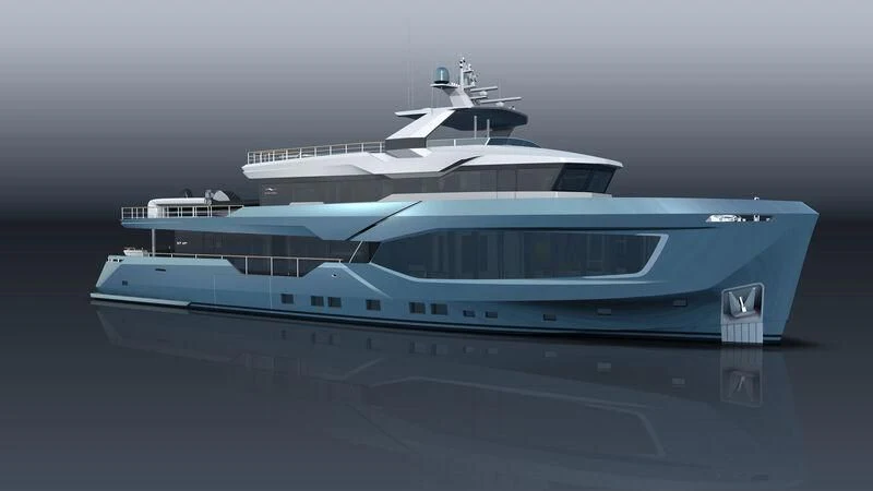 a large white yacht aboard ALAIA Yacht for Sale