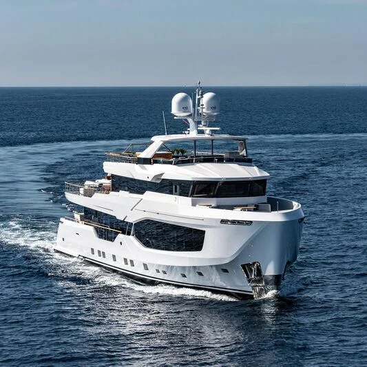 a boat in the water aboard ALAIA Yacht for Sale