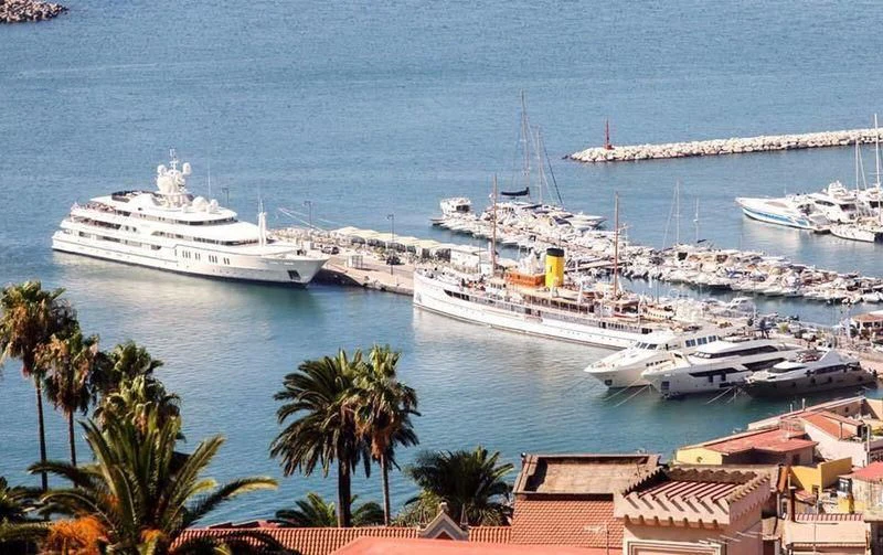 a group of ships in the water aboard MONTKAJ Yacht for Sale