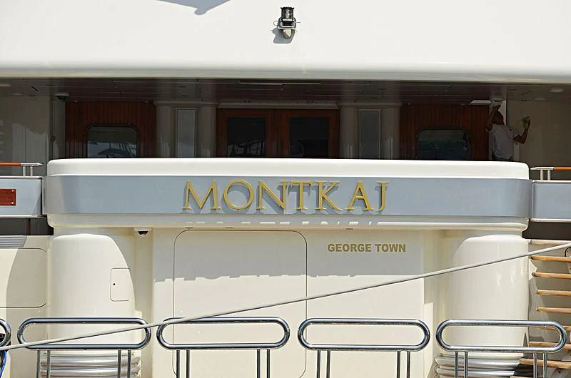 the outside of a building aboard MONTKAJ Yacht for Sale