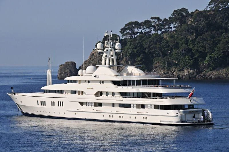 a white yacht in the water aboard MONTKAJ Yacht for Sale