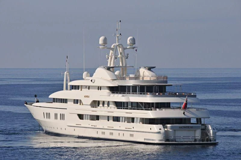 a white yacht in the water aboard MONTKAJ Yacht for Sale
