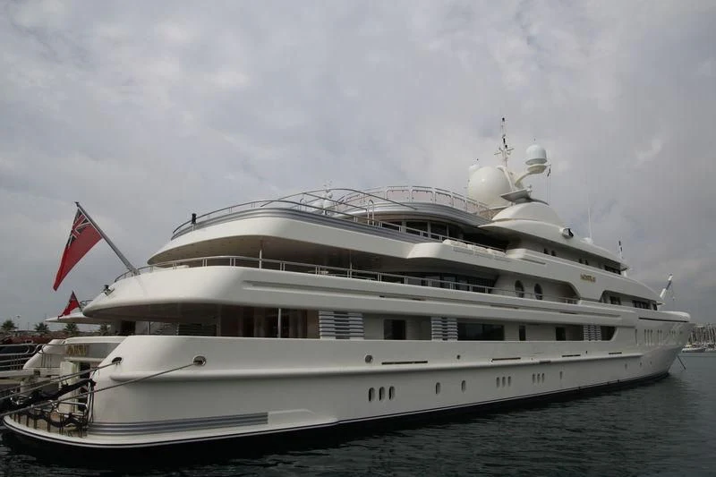 a large cruise ship in the water aboard MONTKAJ Yacht for Sale