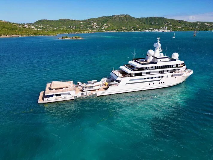 a boat on the water aboard VOYAGER Yacht for Sale