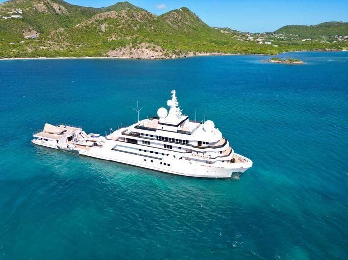 a boat in the water aboard VOYAGER Yacht for Sale