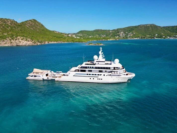 a boat on the water aboard VOYAGER Yacht for Sale