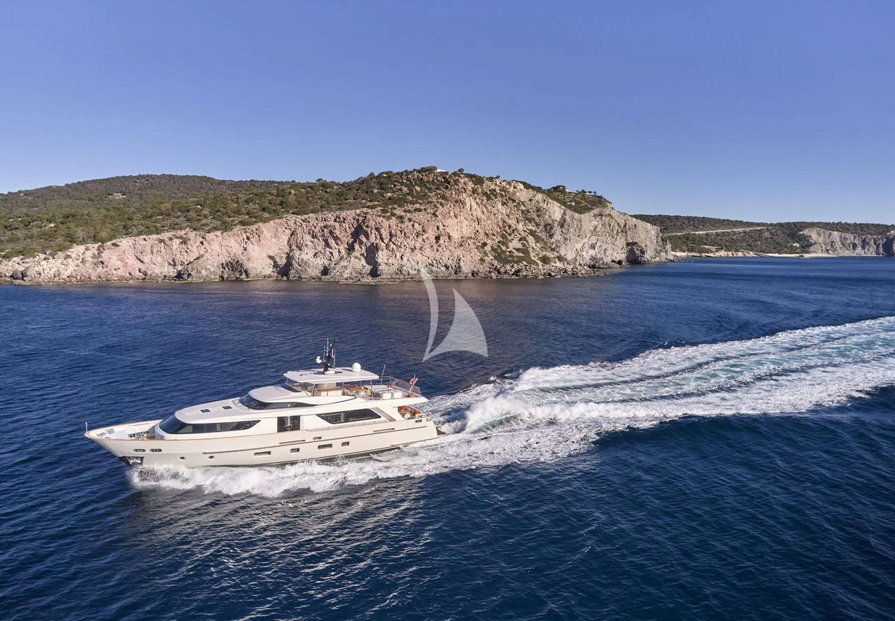 a boat on the water aboard FLOR Yacht for Charter