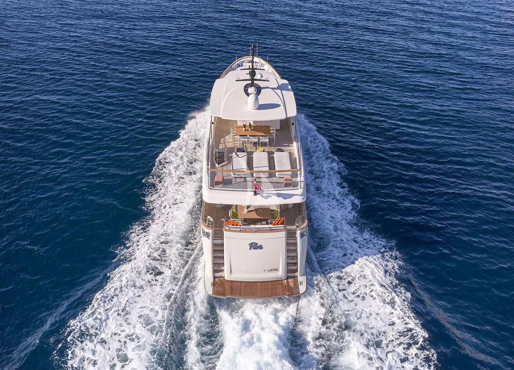 a ship in the water aboard FLOR Yacht for Charter