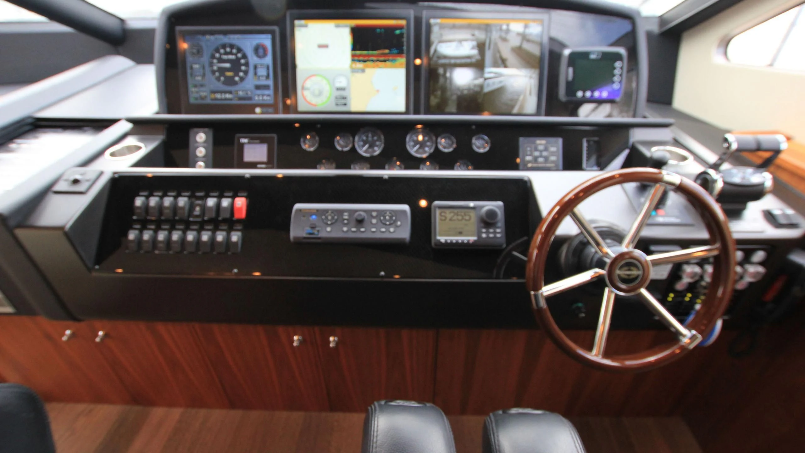 the inside of a car aboard ABRAHAM M Yacht for Sale
