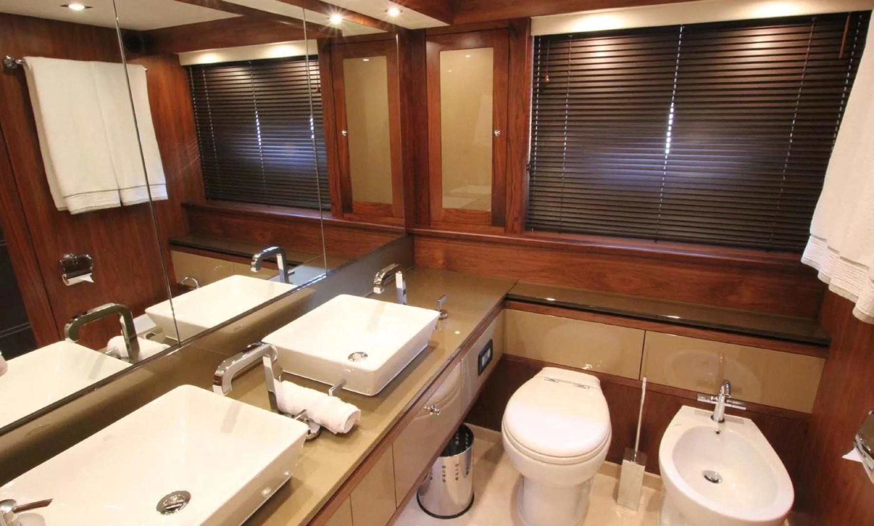 a bathroom with a sink toilet and a bathtub aboard ABRAHAM M Yacht for Sale