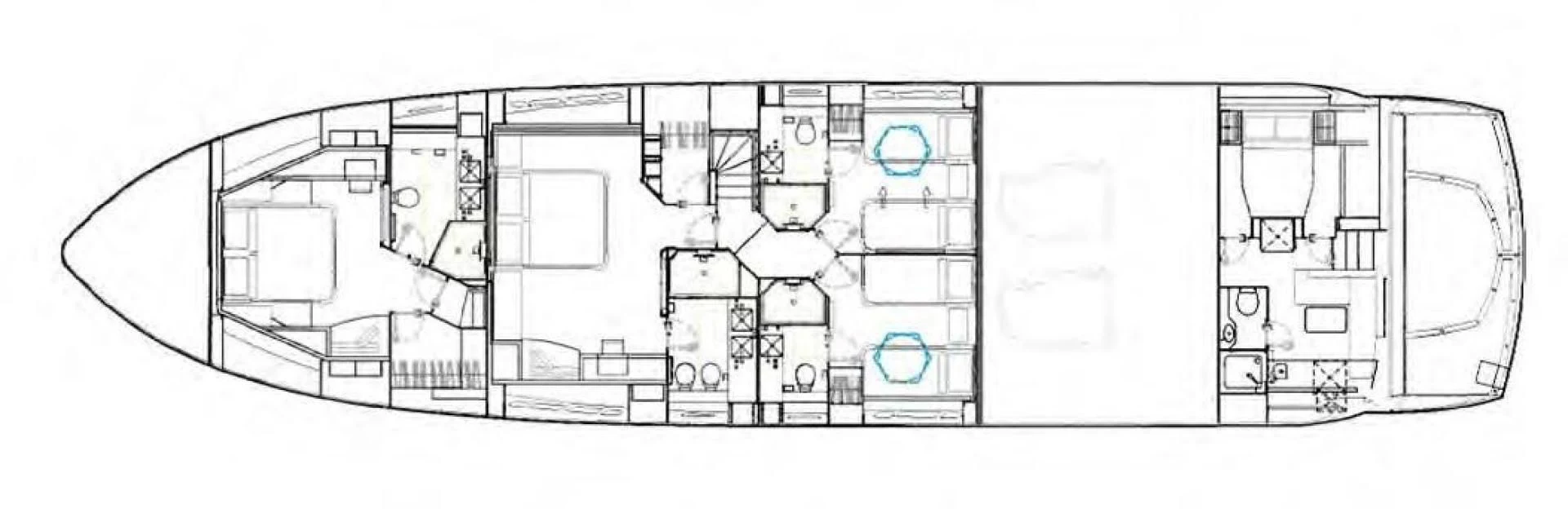 diagram, engineering drawing aboard ABRAHAM M Yacht for Sale
