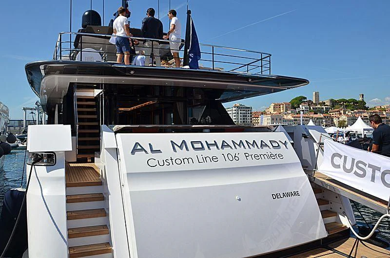 a boat with a ladder on the deck aboard FUNNY Yacht for Sale
