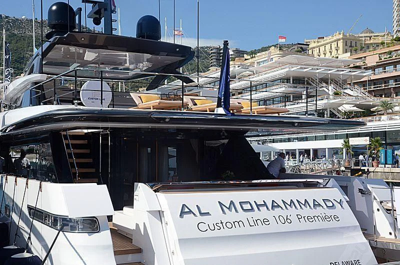 a large helicopter on a boat aboard FUNNY Yacht for Sale