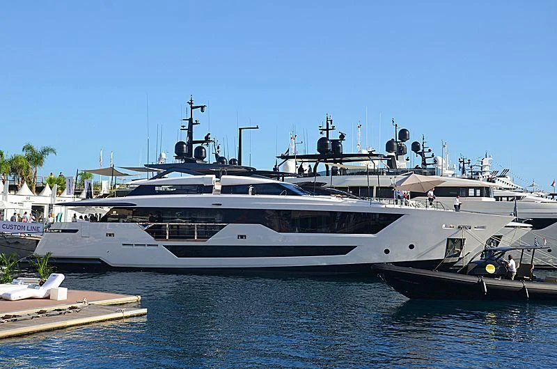 a large white yacht aboard FUNNY Yacht for Sale
