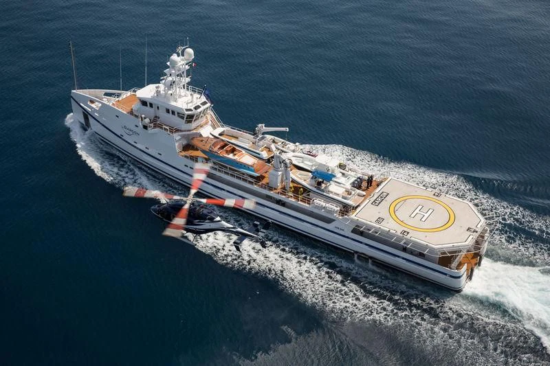 a ship on the water aboard GARCON Yacht for Sale