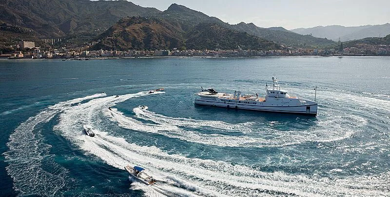 a boat on the water aboard GARCON Yacht for Sale