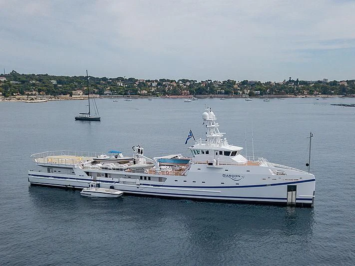a couple of boats sit in the water aboard GARCON Yacht for Sale