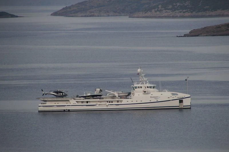 a ship in the water aboard GARCON Yacht for Sale