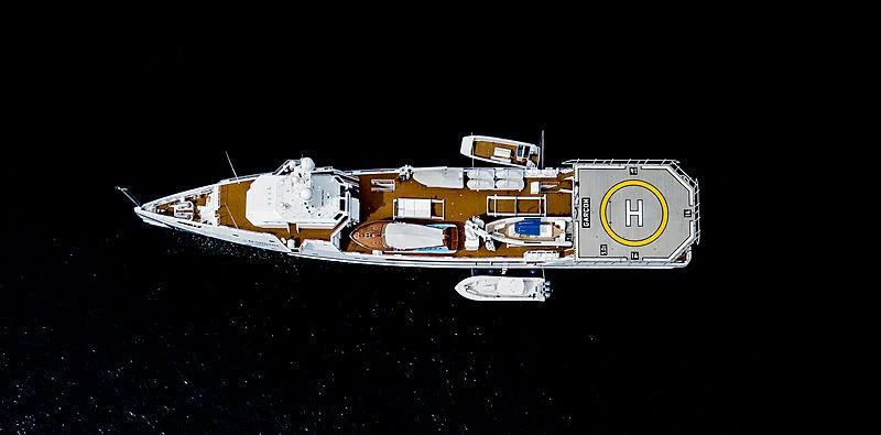 a space ship in space aboard GARCON Yacht for Sale