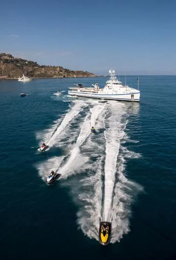 a boat on the water aboard GARCON Yacht for Sale