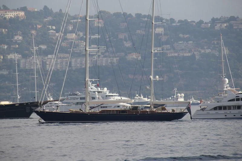 a group of boats in a harbor aboard CHRISTOPHER Yacht for Sale