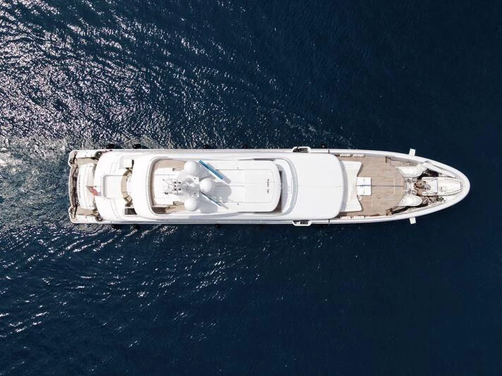 a space ship in outer space aboard R JUNIORS Yacht for Sale