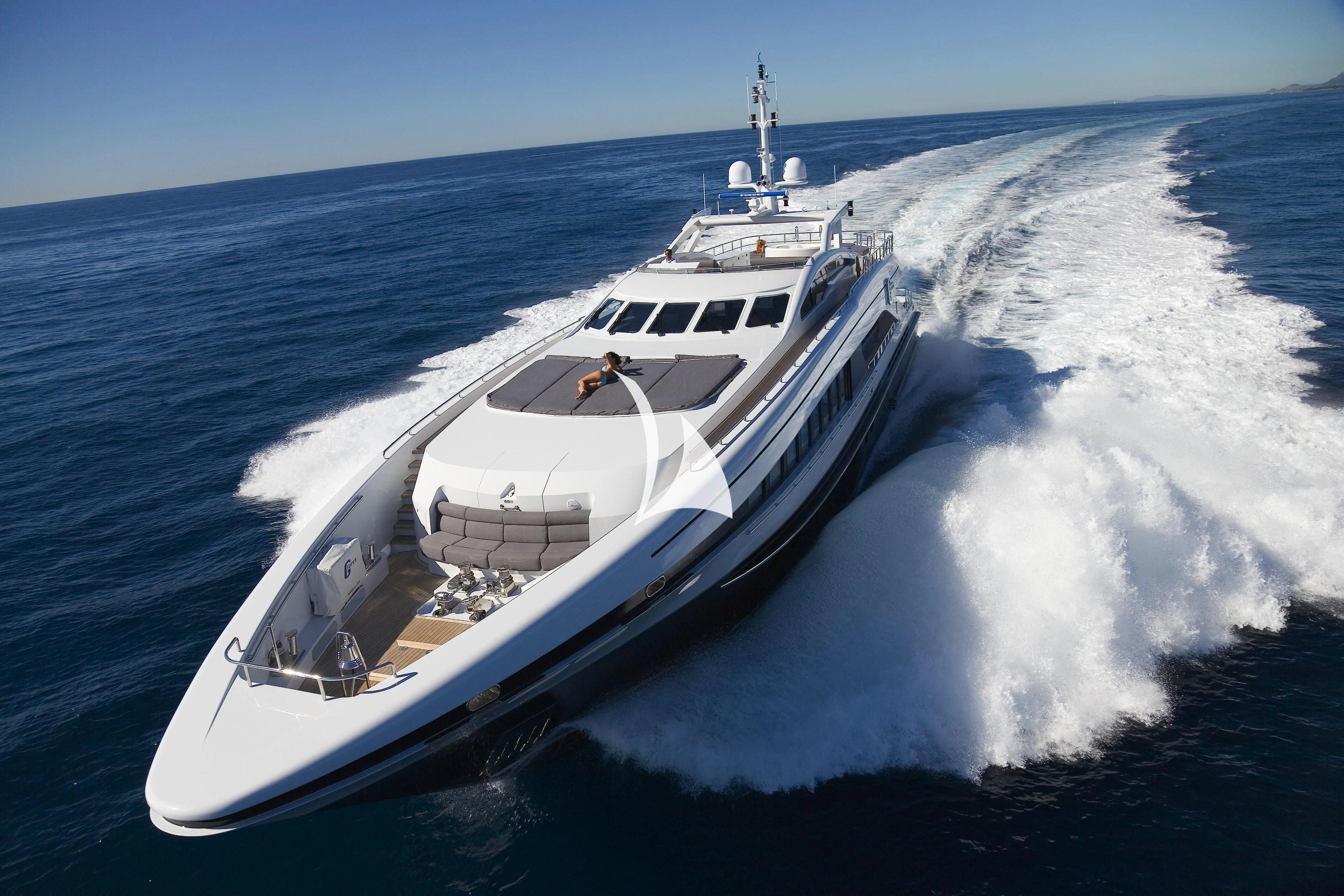 a boat on the water aboard G-FORCE Yacht for Sale