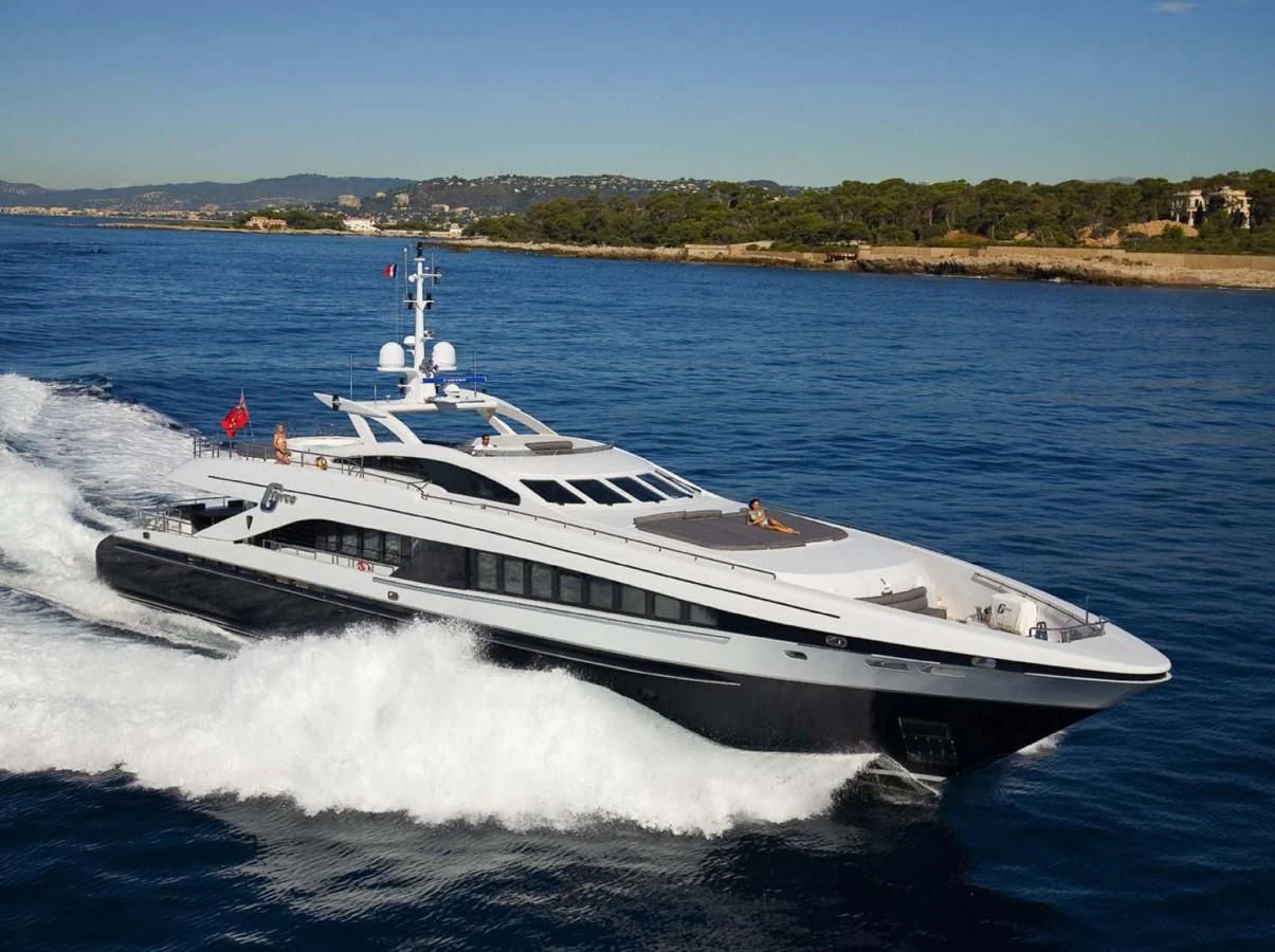 a boat on the water aboard G-FORCE Yacht for Sale
