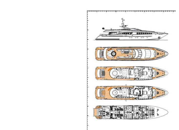 diagram, engineering drawing aboard G-FORCE Yacht for Sale