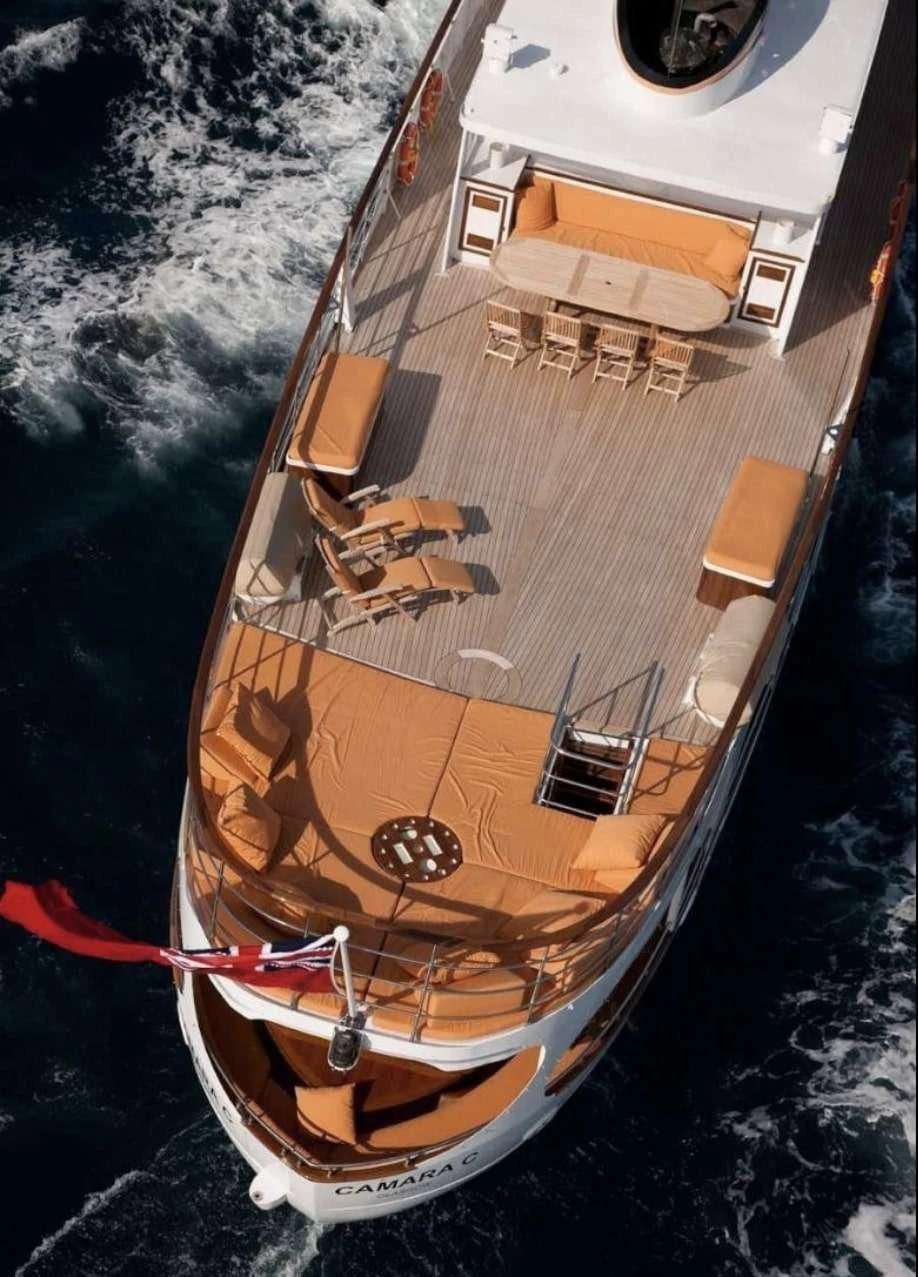 a satellite in space aboard CAMARA C Yacht for Sale