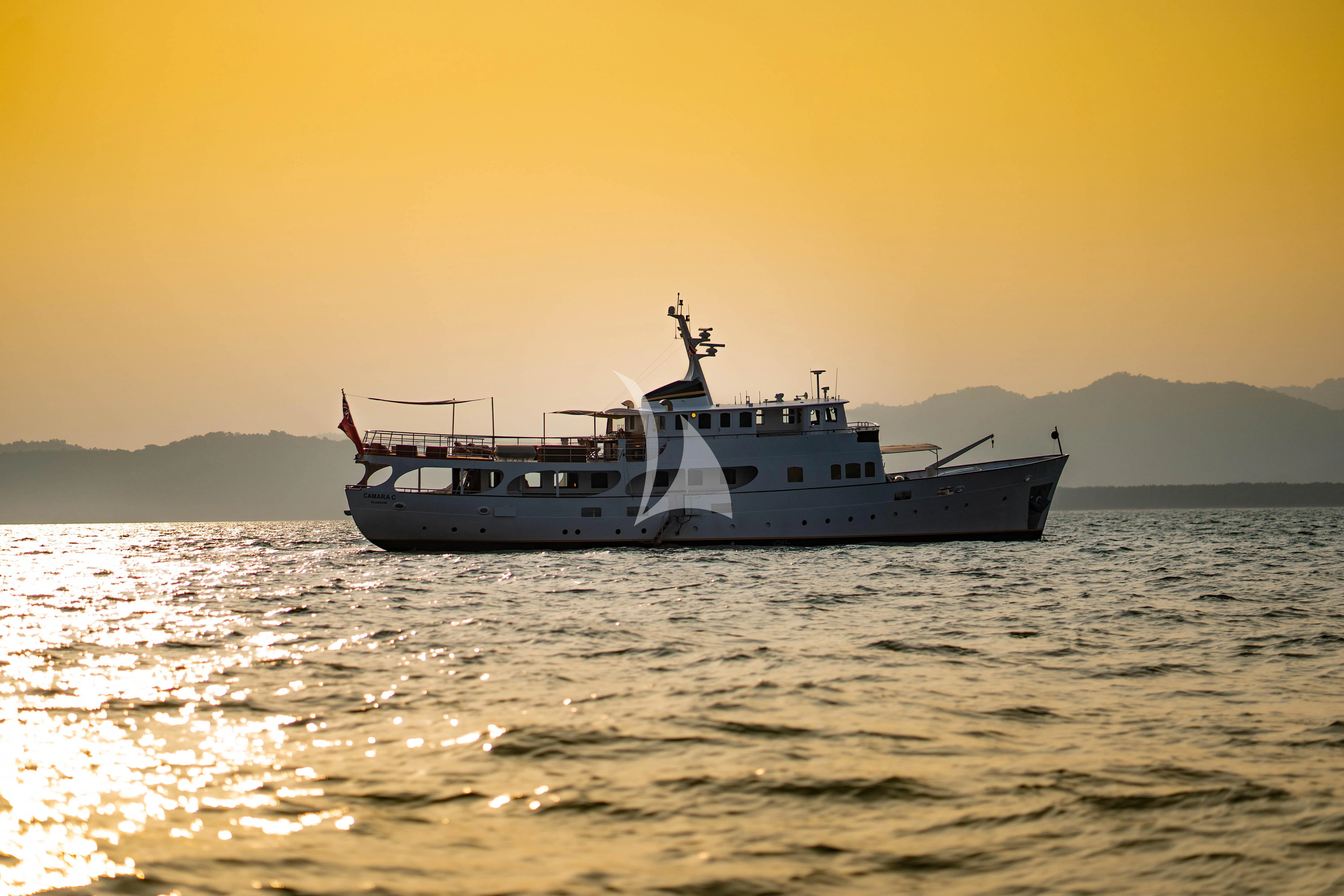 a boat in the water aboard CAMARA C Yacht for Sale