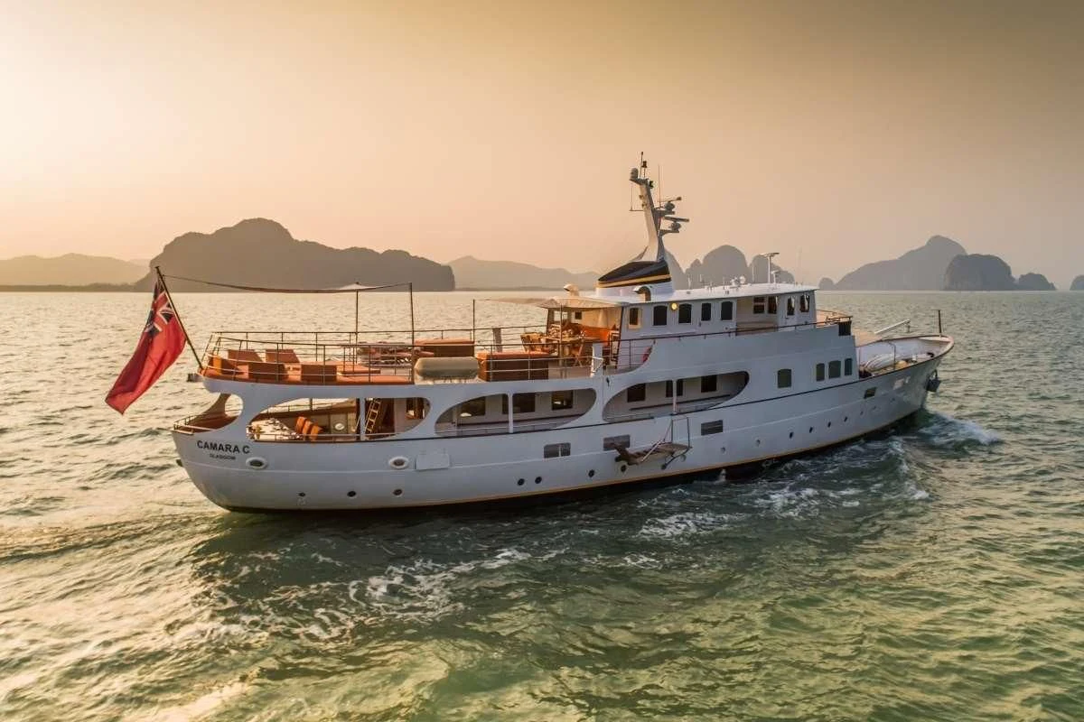 a boat on the water aboard CAMARA C Yacht for Sale