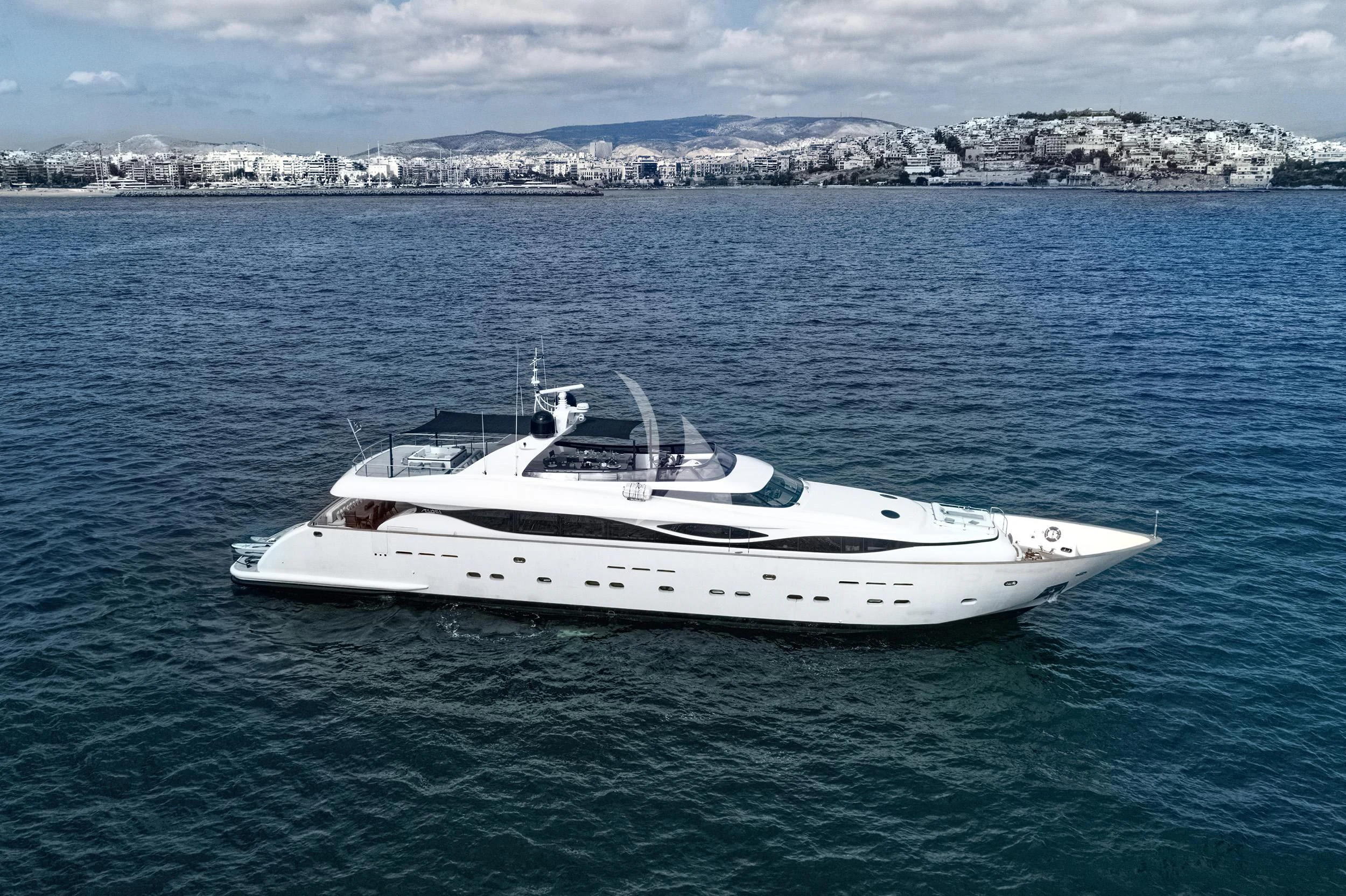 a white yacht in the water aboard PAREAKI II Yacht for Sale