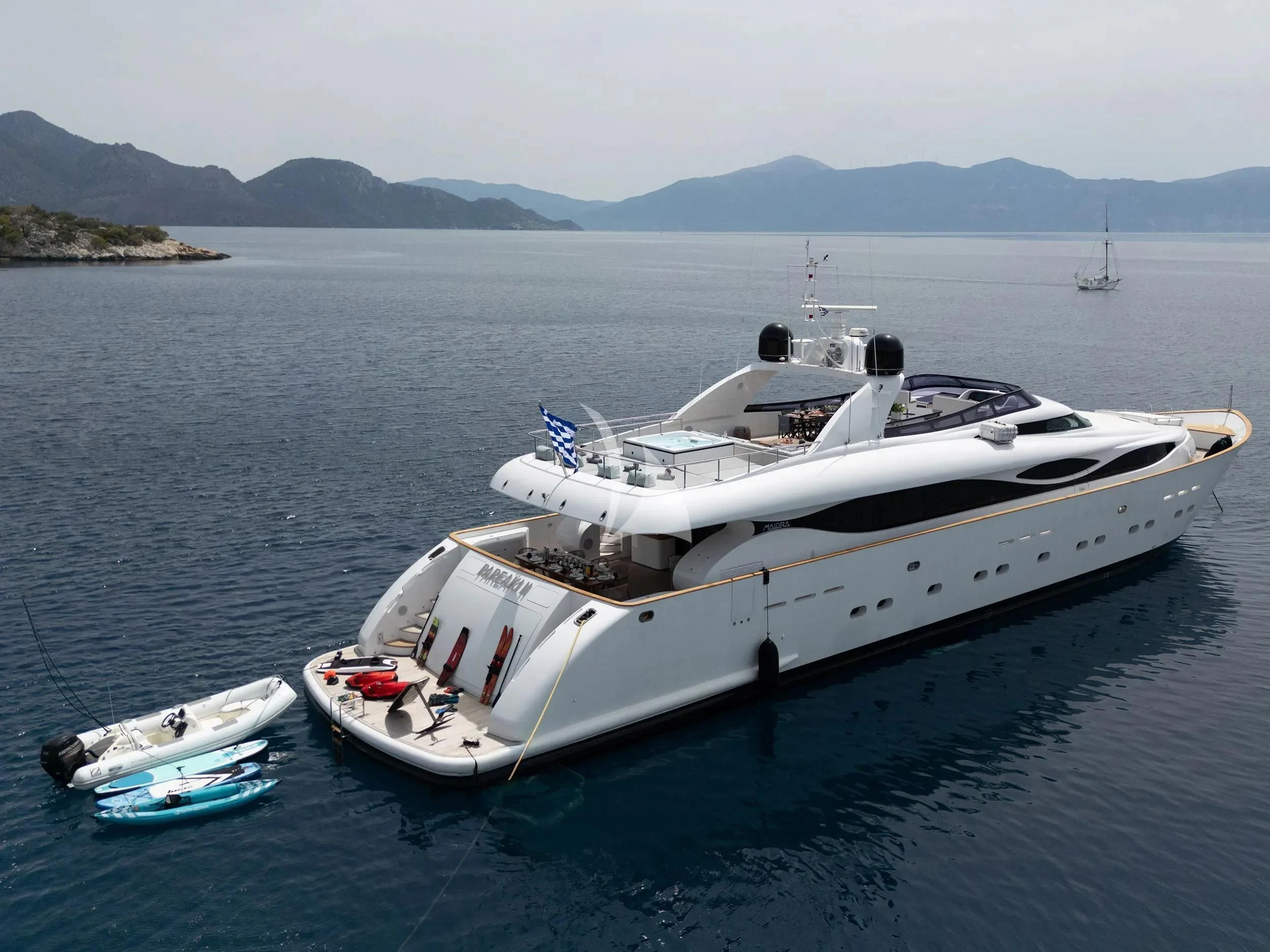 a boat in the water aboard PAREAKI II Yacht for Sale
